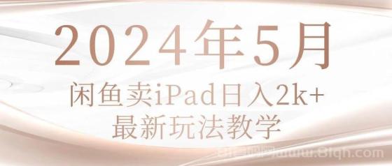 2024年5月闲鱼卖ipad日入2k，最新玩法教学