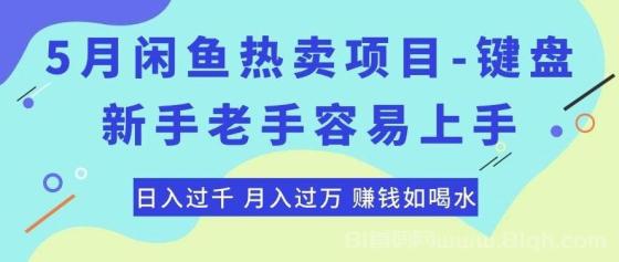 最新闲鱼热卖项目-键盘，新手老手容易上手，日入过千，月入过万，赚钱如喝水