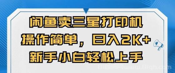 闲鱼卖三星打印机，操作简单，日入2000+，新手小白轻松上手