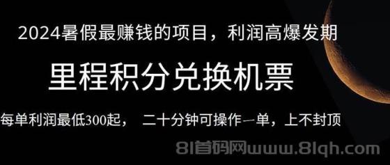 2024暑假最暴利的项目，目前做的人很少，一单利润300+，二十多分钟可操操作一单，每天可批量操作