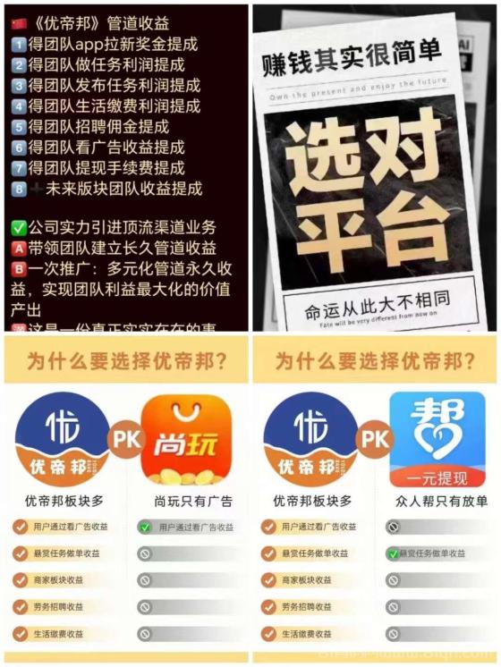 优帝邦APP网赚平台财富模型介绍，引领财富新浪潮！