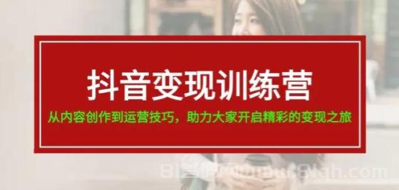 抖音变现训练营，从内容创作到运营技巧，助力大家开启精彩的变现之旅-19节