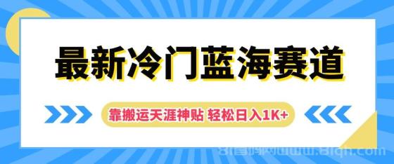 最新冷门蓝海赛道，靠搬运天涯神贴轻松日入1K+