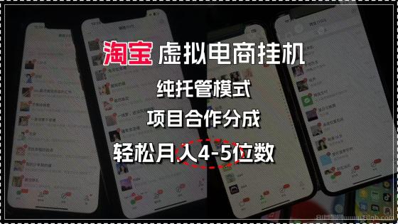 八月福利，月入4-5位数虚拟电商挂机项目，限时带，仅50个名额