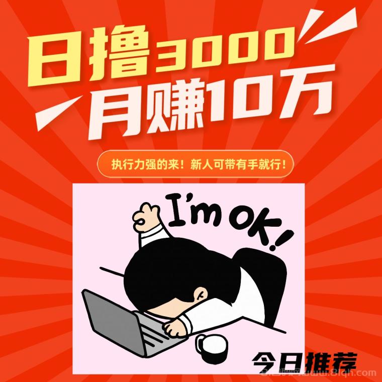鎂琻搬砖日擼3k有手就行，新手可带！来几个执行力强做事的。