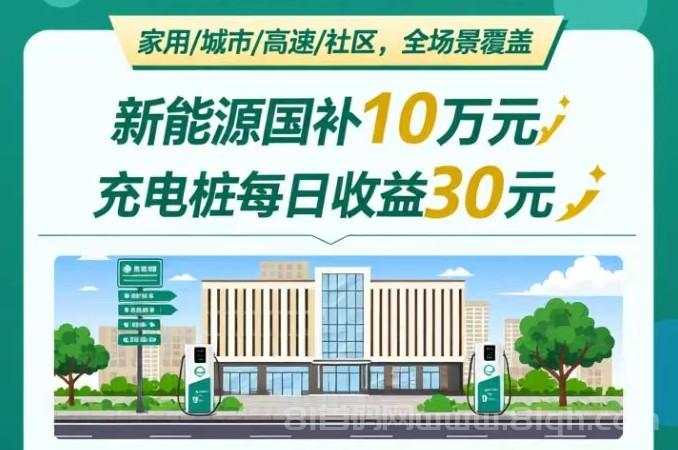 国网e充电，免费领取充电桩1台，每日收益30元，补贴国补金10万元！