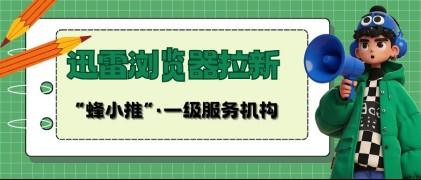 蜂小推，全网都在推！迅雷浏览器推广，无门槛副业