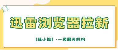 蜂小推，额外收入稳了！迅雷浏览器推广项目长期可做