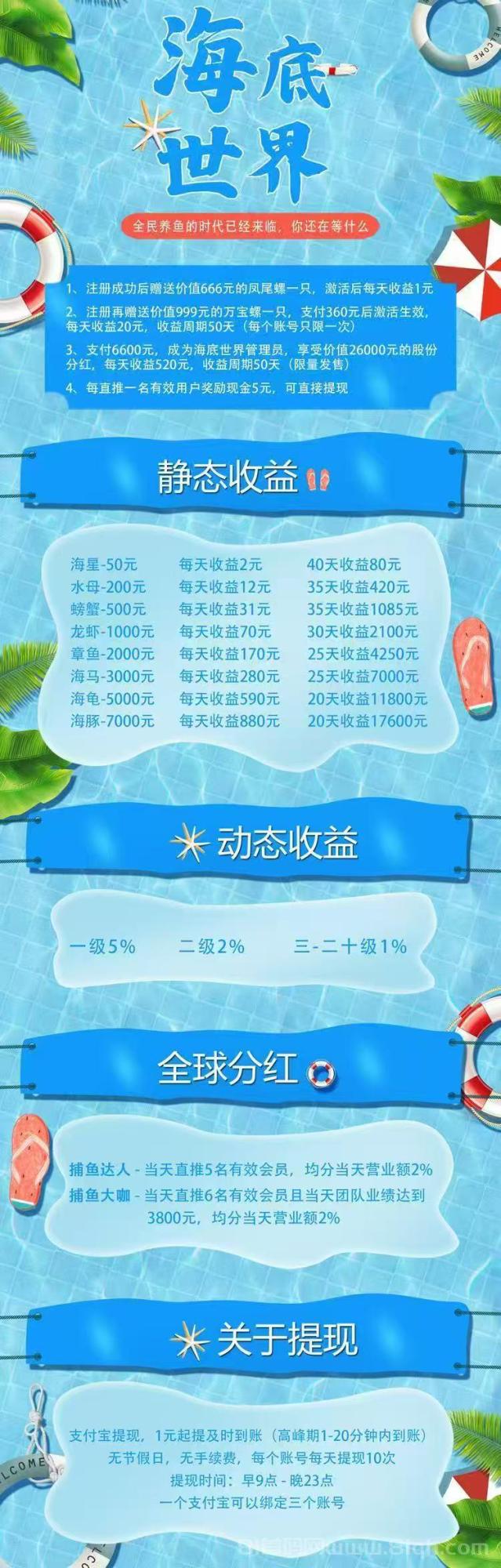 海底世界首发,全民养鱼挣钱,渔场每日赚钱,轻松开启财富之旅