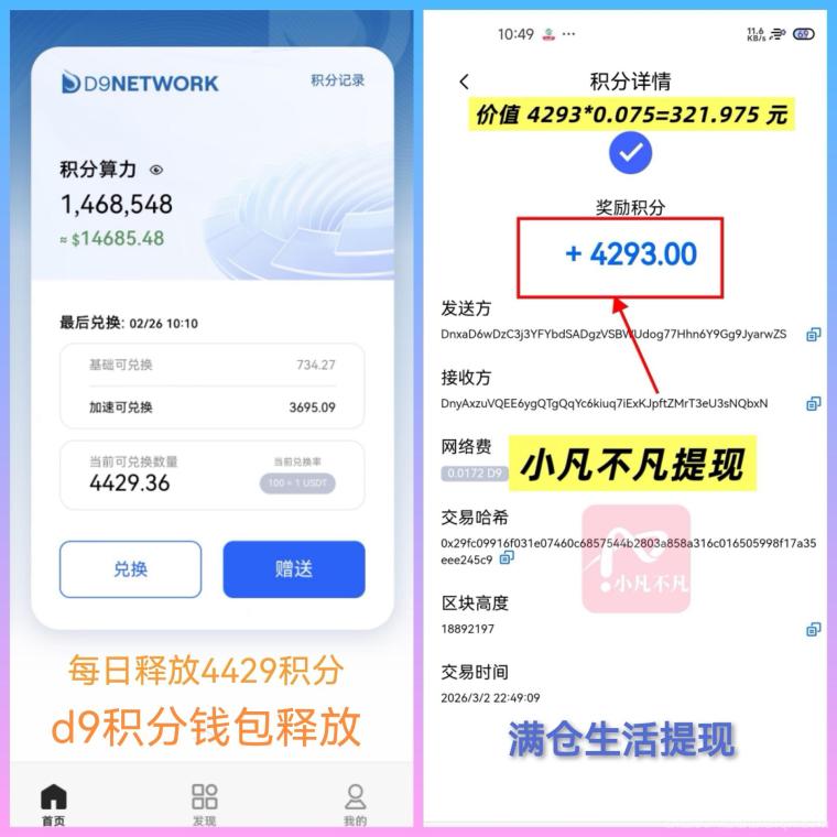 D9 Wallet 全新上线,消费即返积分,天天有收益