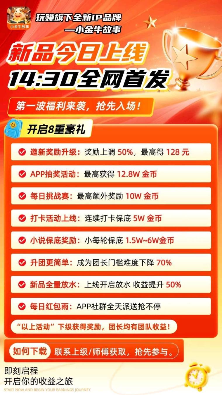 小金牛故事首码高额扶持:不养机每天50+,首次扫码下载扶持18.88到388.88元