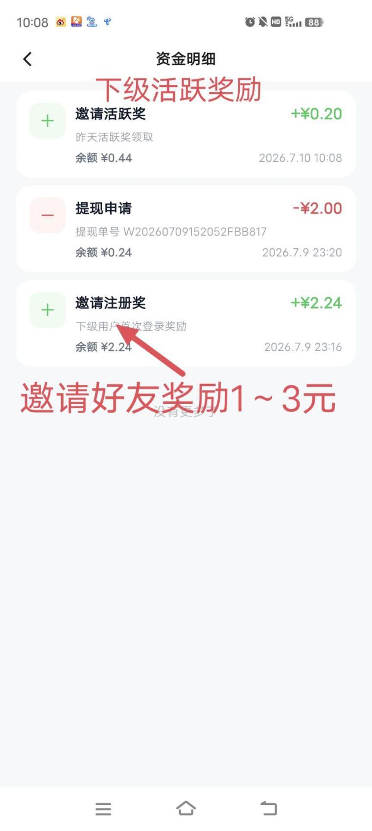 多象:零撸项目免费发布平台,邀请奖励1到3元,每天活跃收益0.5起1元起提当天到账